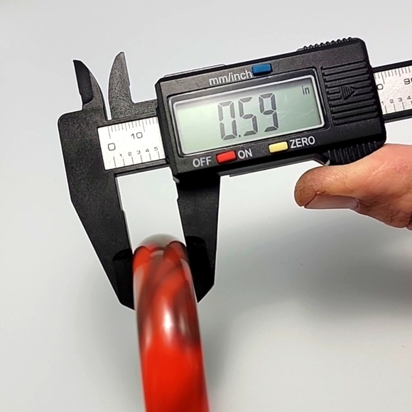 VTG Inspired Abstract Jade Bangle Chicken Blood Red & Golden Silk Glass Bracelet - Picture 8 of 11